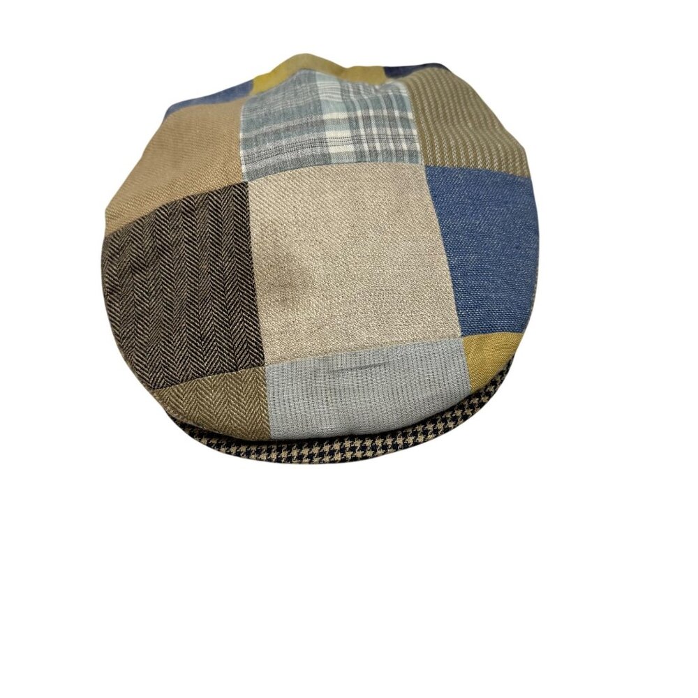 Handcrafted Irish Patchwork Linen Flat Cap Hanna … - image 6
